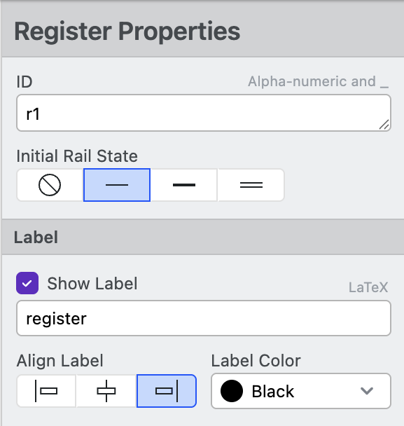 Register Properties